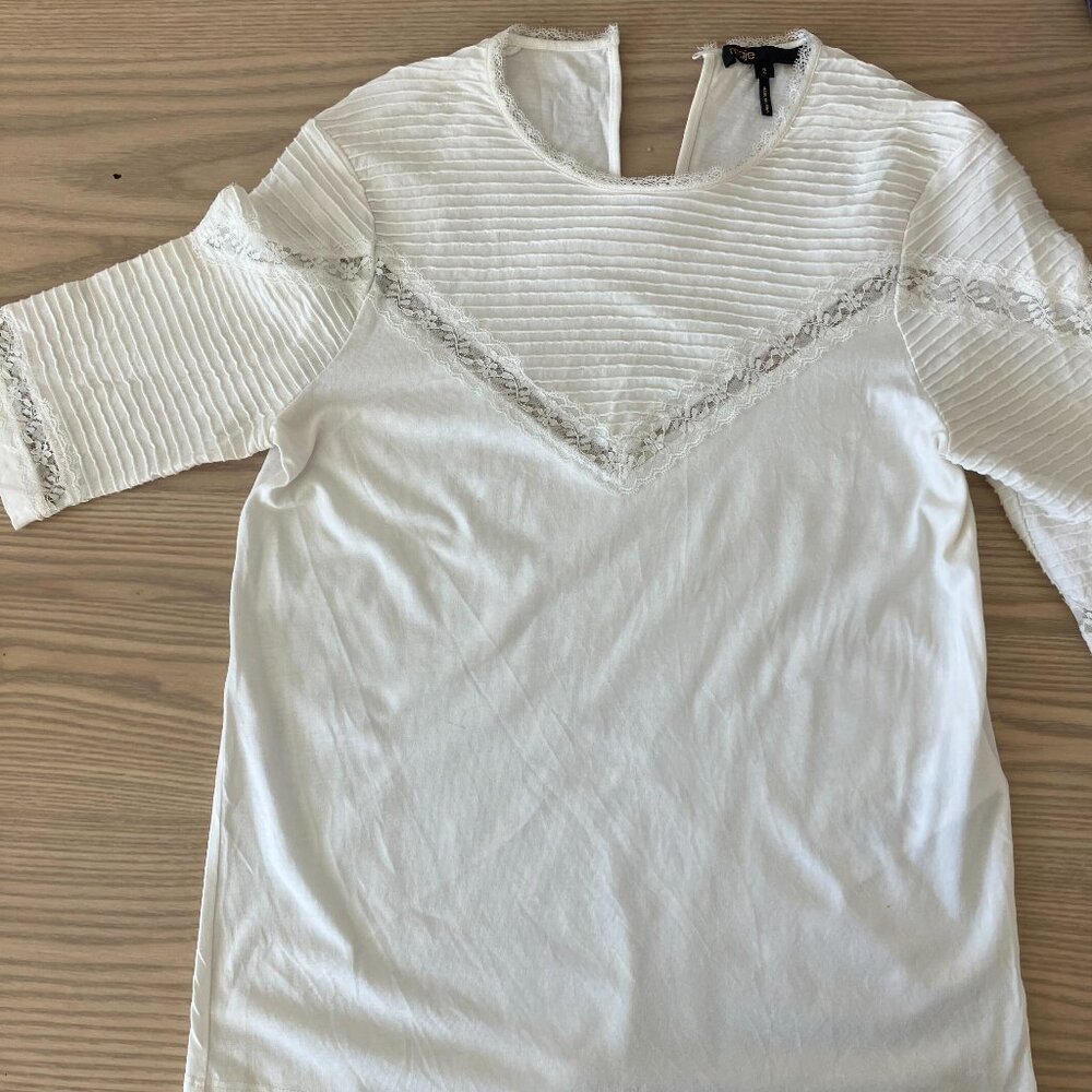 Maje white lace top